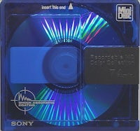 a blue cd with a blue light on it